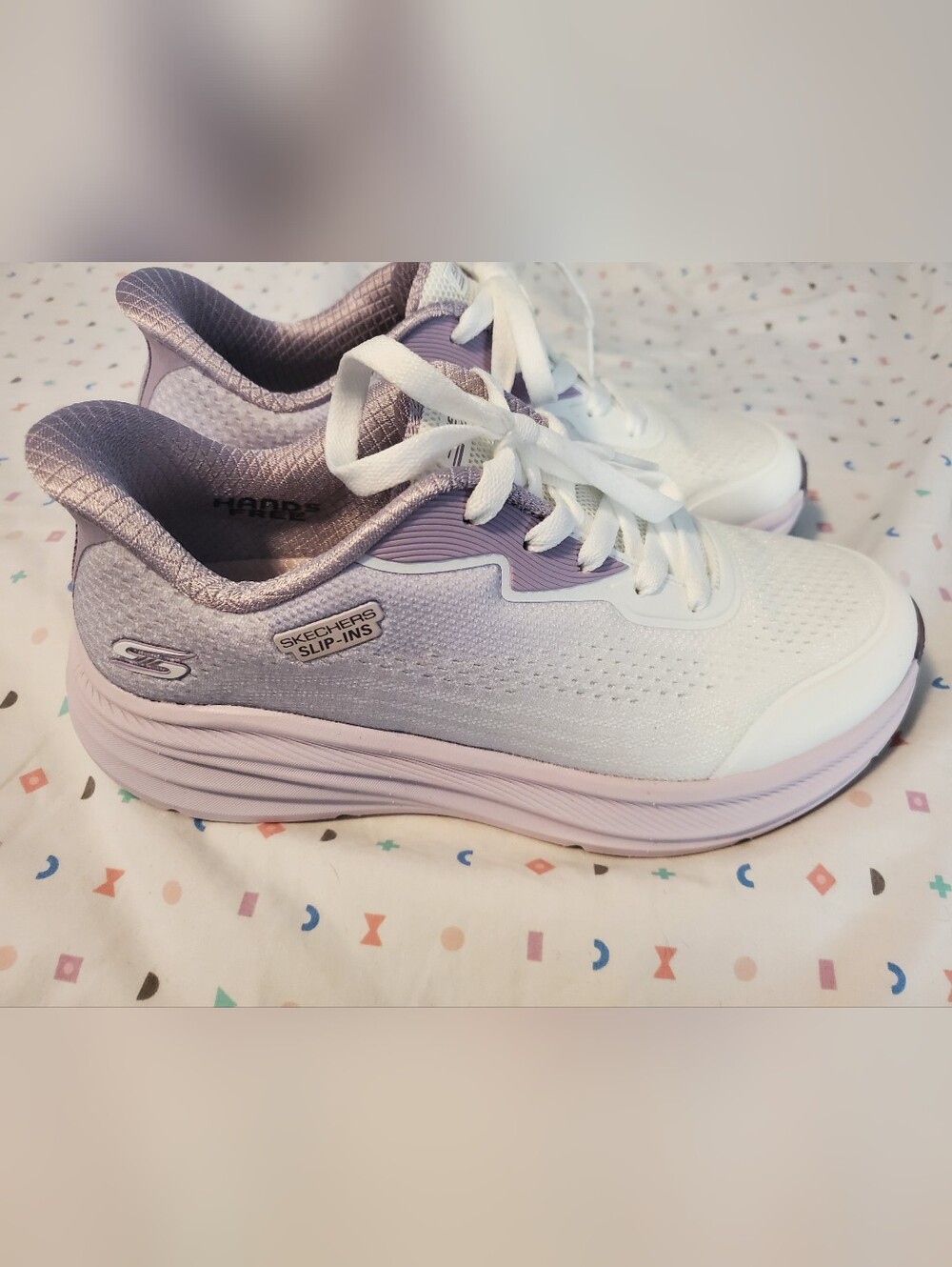 Skechers Women's Slip-Ins Memory Foam Shoes Lavender Wide Fit